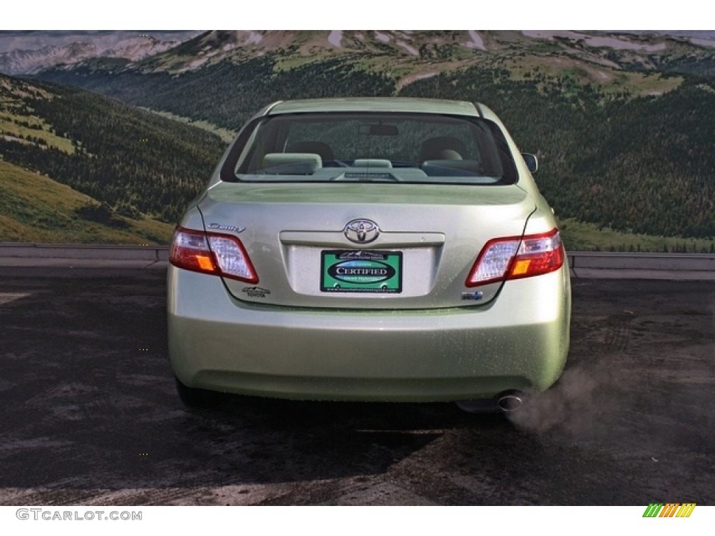 2008 Camry Hybrid - Jasper Green Pearl / Bisque photo #8