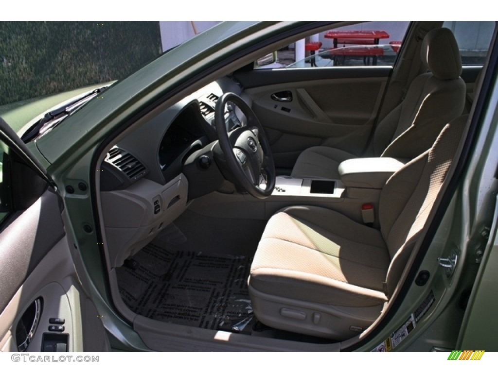 2008 Camry Hybrid - Jasper Green Pearl / Bisque photo #10