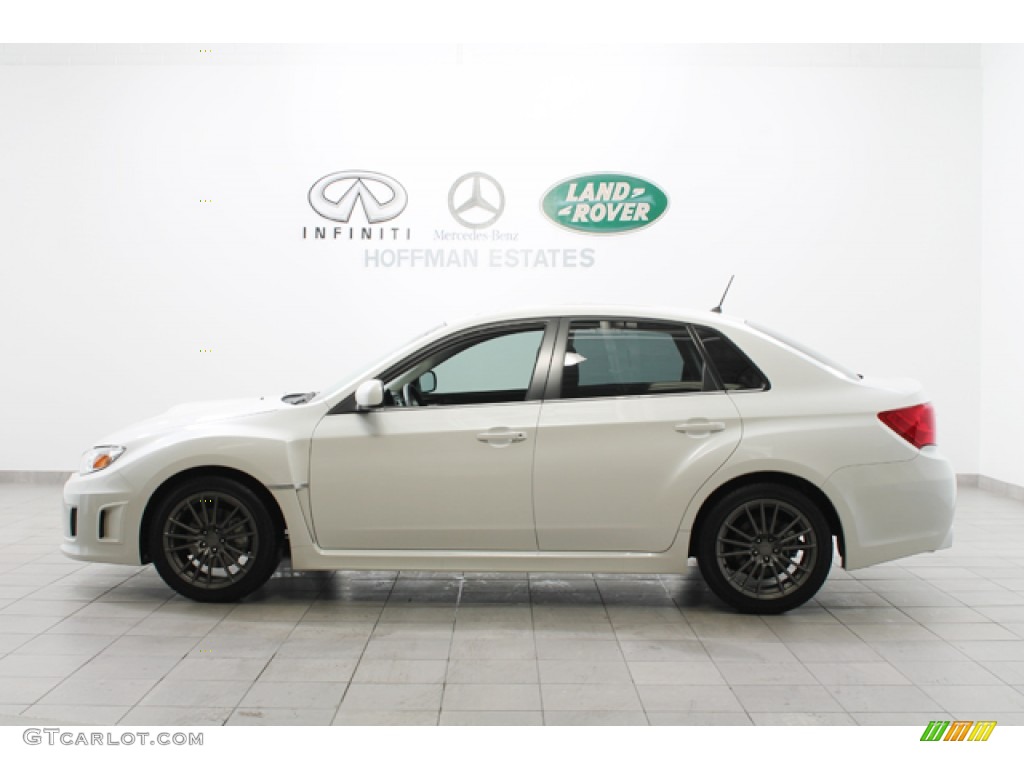 2012 Impreza WRX 4 Door - Satin White Pearl / Black photo #2