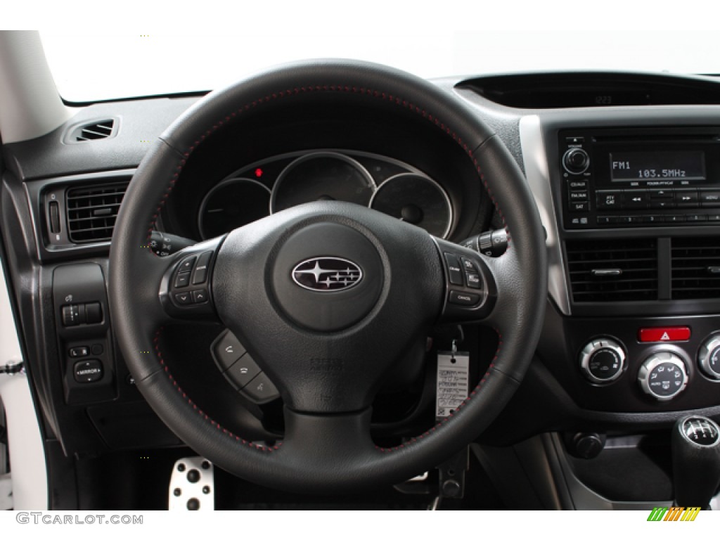 2012 Subaru Impreza WRX 4 Door Black Steering Wheel Photo #75290446
