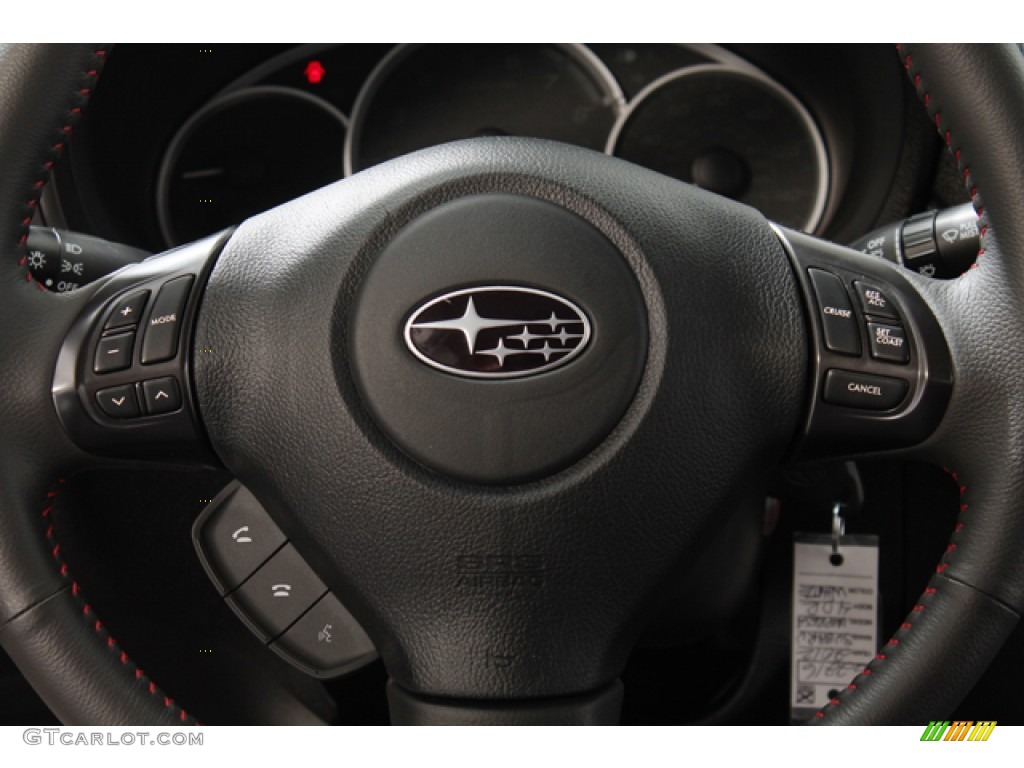 2012 Subaru Impreza WRX 4 Door Black Steering Wheel Photo #75290462