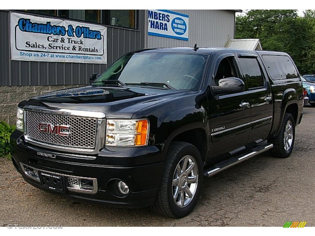 2008 Sierra 1500 Denali Crew Cab AWD - Onyx Black / Ebony photo #1