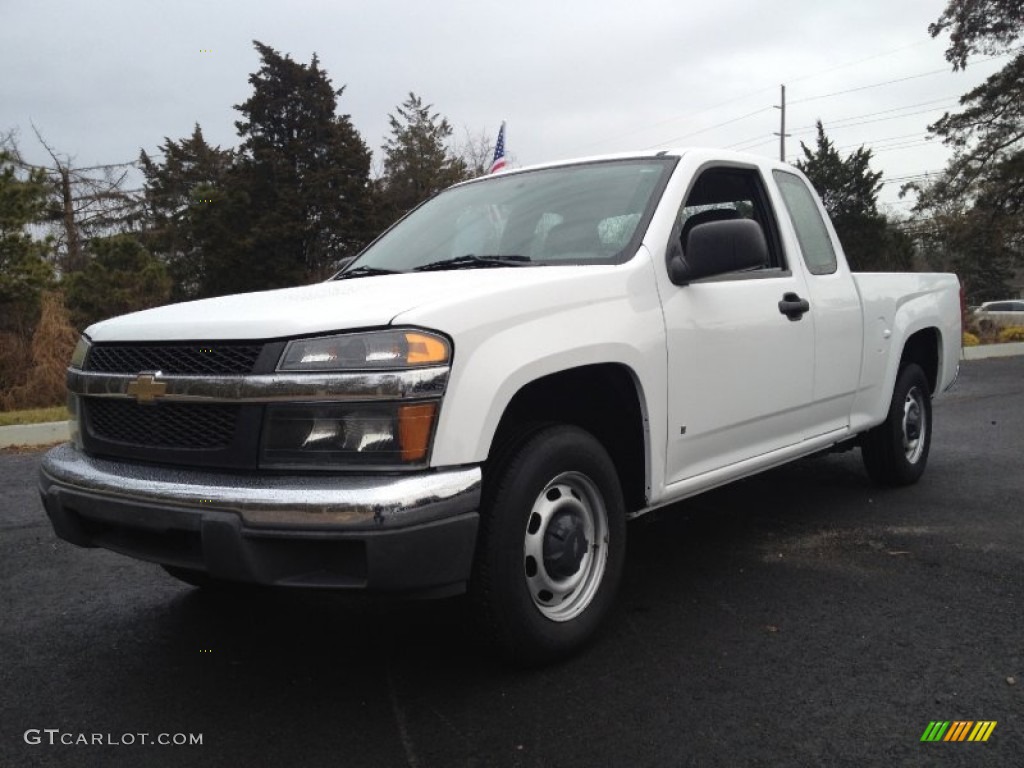 2007 Colorado LS Extended Cab - Summit White / Light Cashmere photo #1