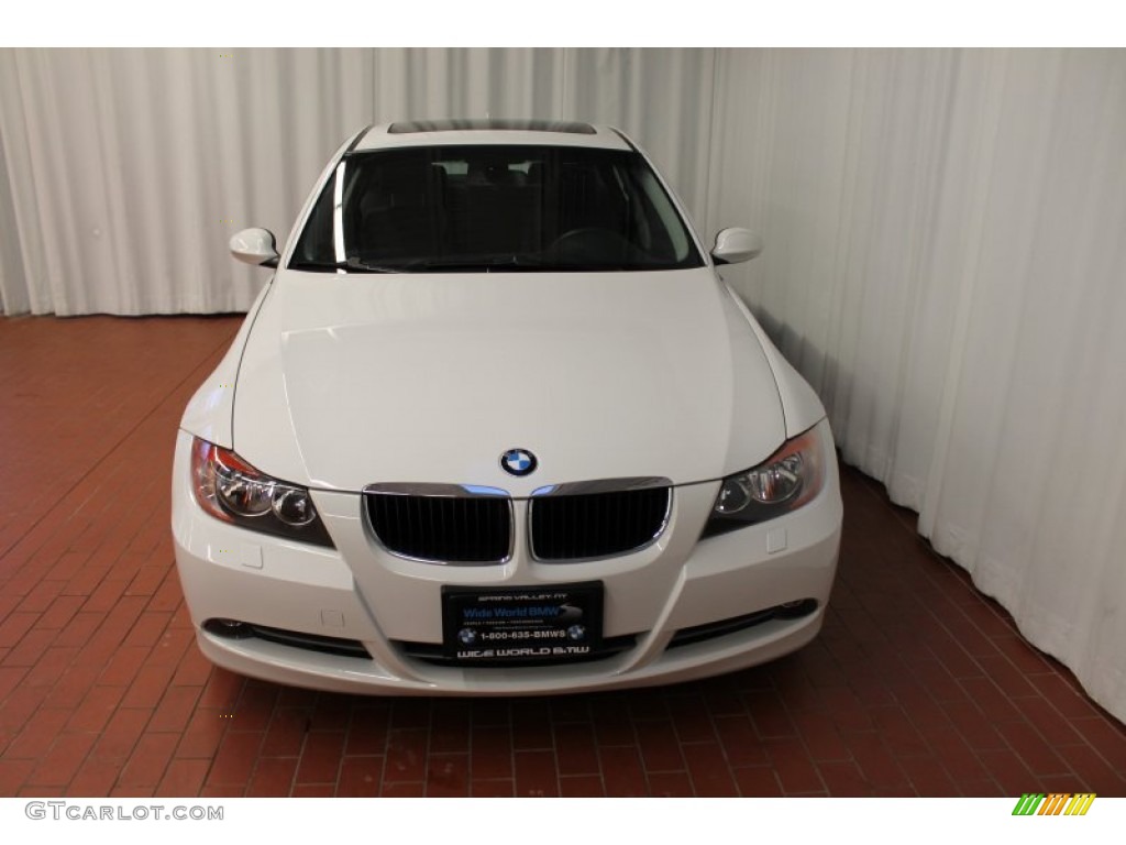 2008 3 Series 328xi Sedan - Alpine White / Black photo #2