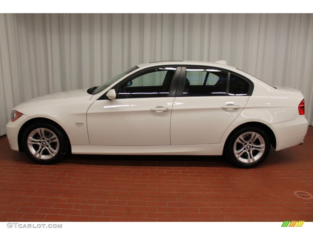 2008 3 Series 328xi Sedan - Alpine White / Black photo #4