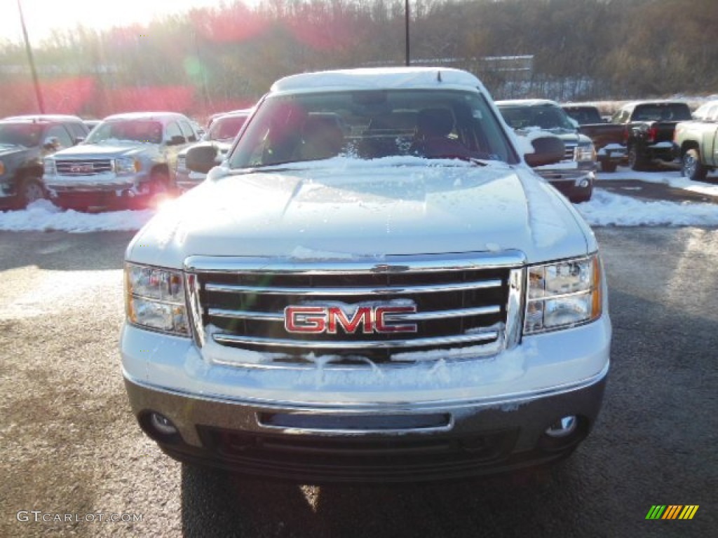 2013 Sierra 1500 SLE Extended Cab 4x4 - Summit White / Ebony photo #3