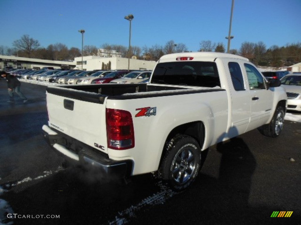 2013 Sierra 1500 SLE Extended Cab 4x4 - Summit White / Ebony photo #6