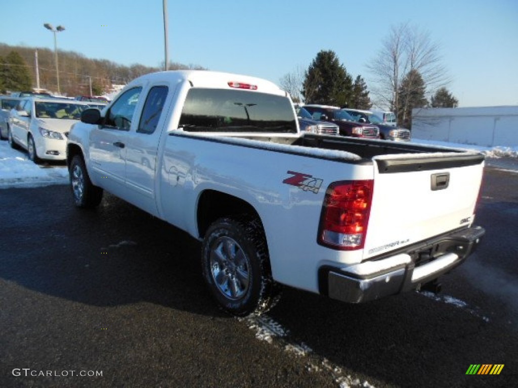 2013 Sierra 1500 SLE Extended Cab 4x4 - Summit White / Ebony photo #8