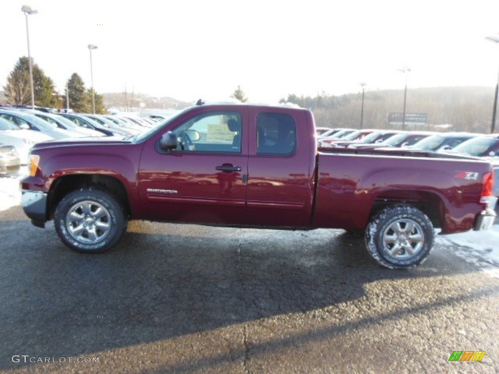 2013 Sierra 1500 SLE Extended Cab 4x4 - Sonoma Red Metallic / Ebony photo #1