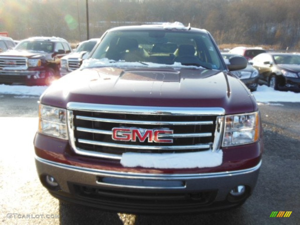 2013 Sierra 1500 SLE Extended Cab 4x4 - Sonoma Red Metallic / Ebony photo #3