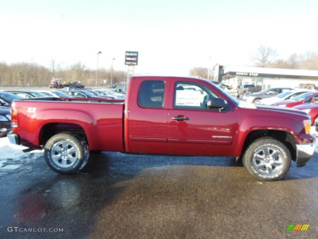 2013 Sierra 1500 SLE Extended Cab 4x4 - Sonoma Red Metallic / Ebony photo #5