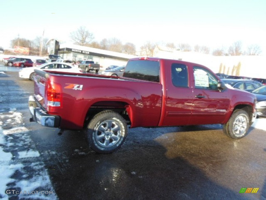 2013 Sierra 1500 SLE Extended Cab 4x4 - Sonoma Red Metallic / Ebony photo #6