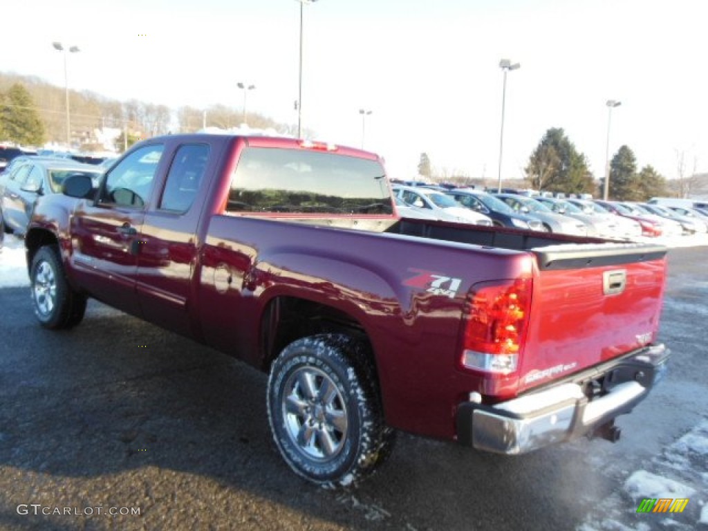 2013 Sierra 1500 SLE Extended Cab 4x4 - Sonoma Red Metallic / Ebony photo #8