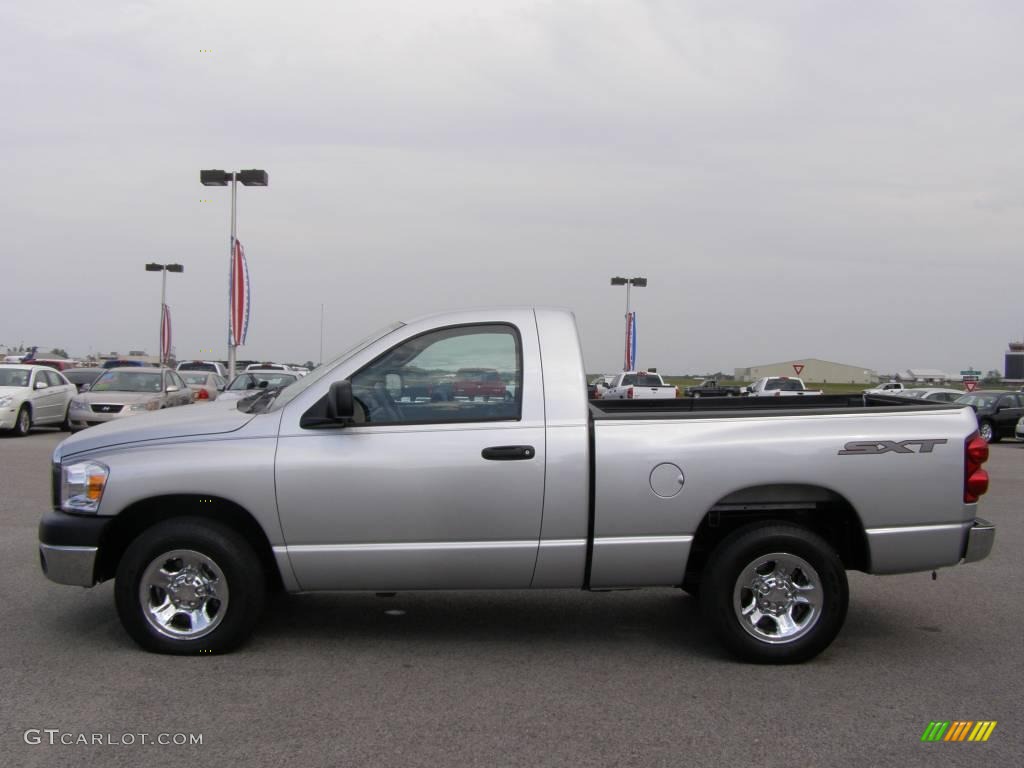 2007 Ram 1500 ST Regular Cab - Bright Silver Metallic / Medium Slate Gray photo #6