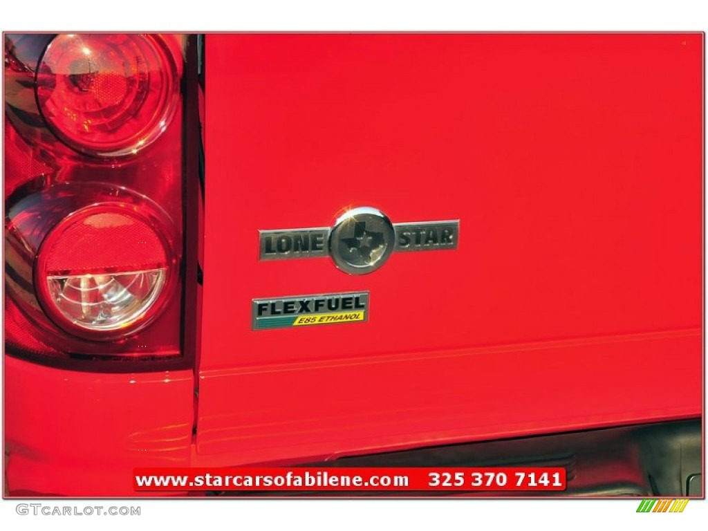 2008 Ram 1500 Lone Star Edition Quad Cab - Flame Red / Khaki photo #5