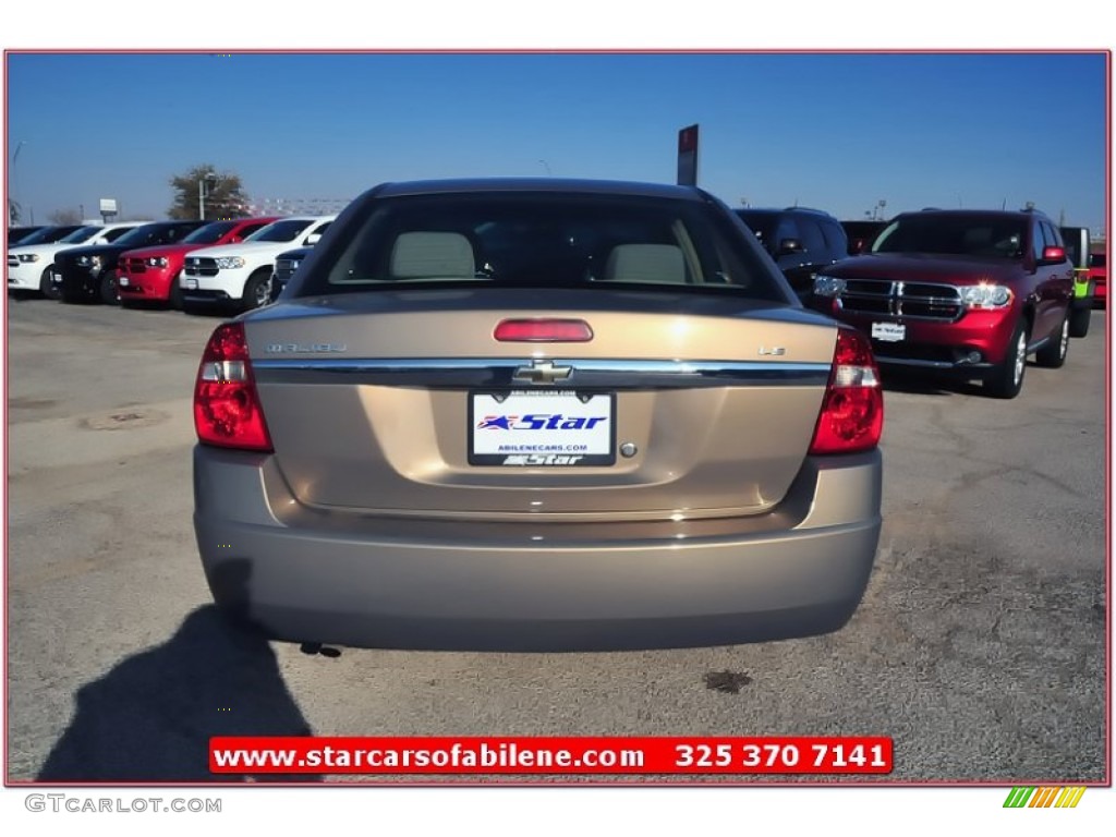 2007 Malibu LS Sedan - Amber Bronze Metallic / Titanium Gray photo #6