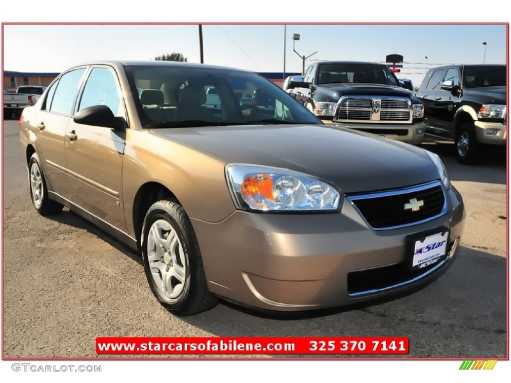 2007 Malibu LS Sedan - Amber Bronze Metallic / Titanium Gray photo #9