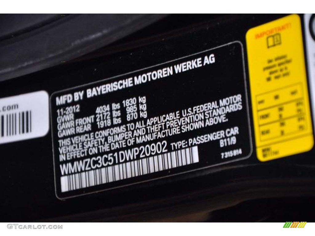 2013 Cooper Color Code B11 for Absolute Black Photo #75299176