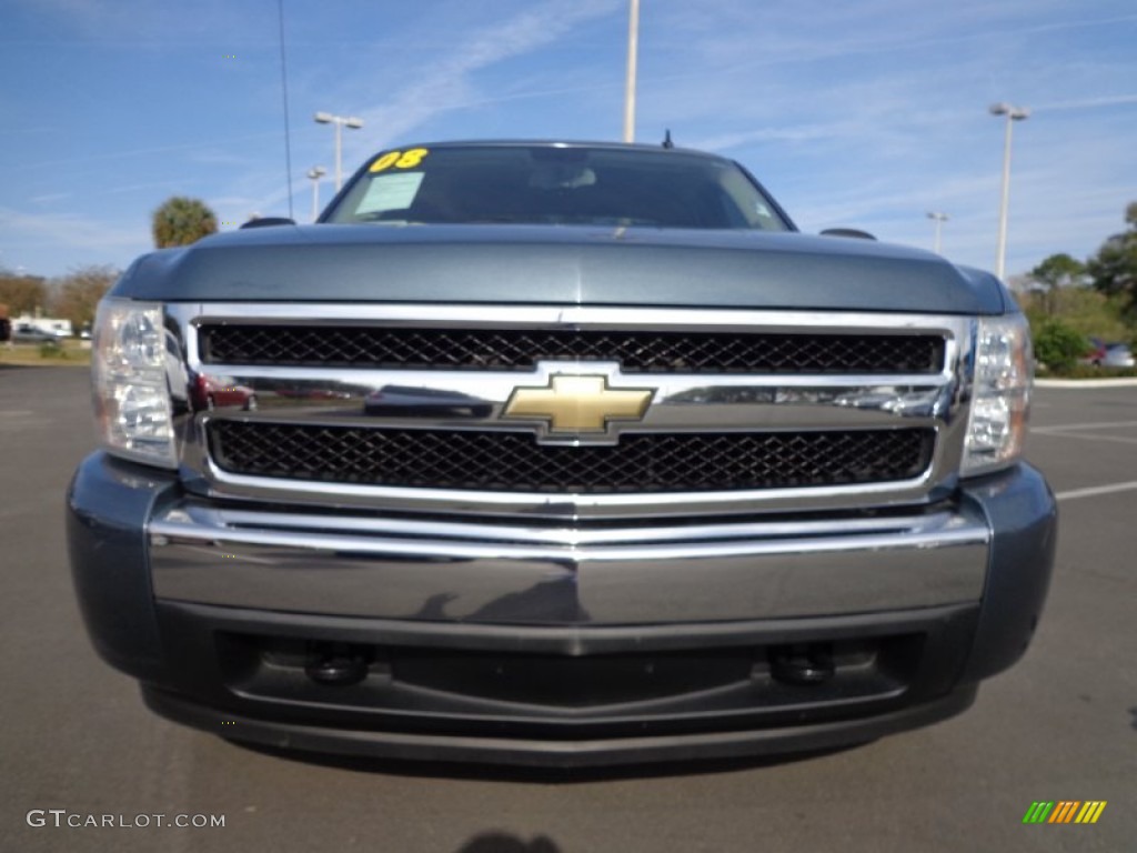 2008 Silverado 1500 Work Truck Extended Cab - Blue Granite Metallic / Dark Titanium photo #13