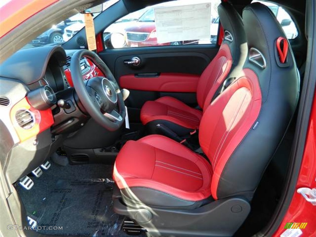 Abarth Nero/Rosso/Nero (Black/Red/Black) Interior 2013 Fiat 500 Abarth Photo #75300436