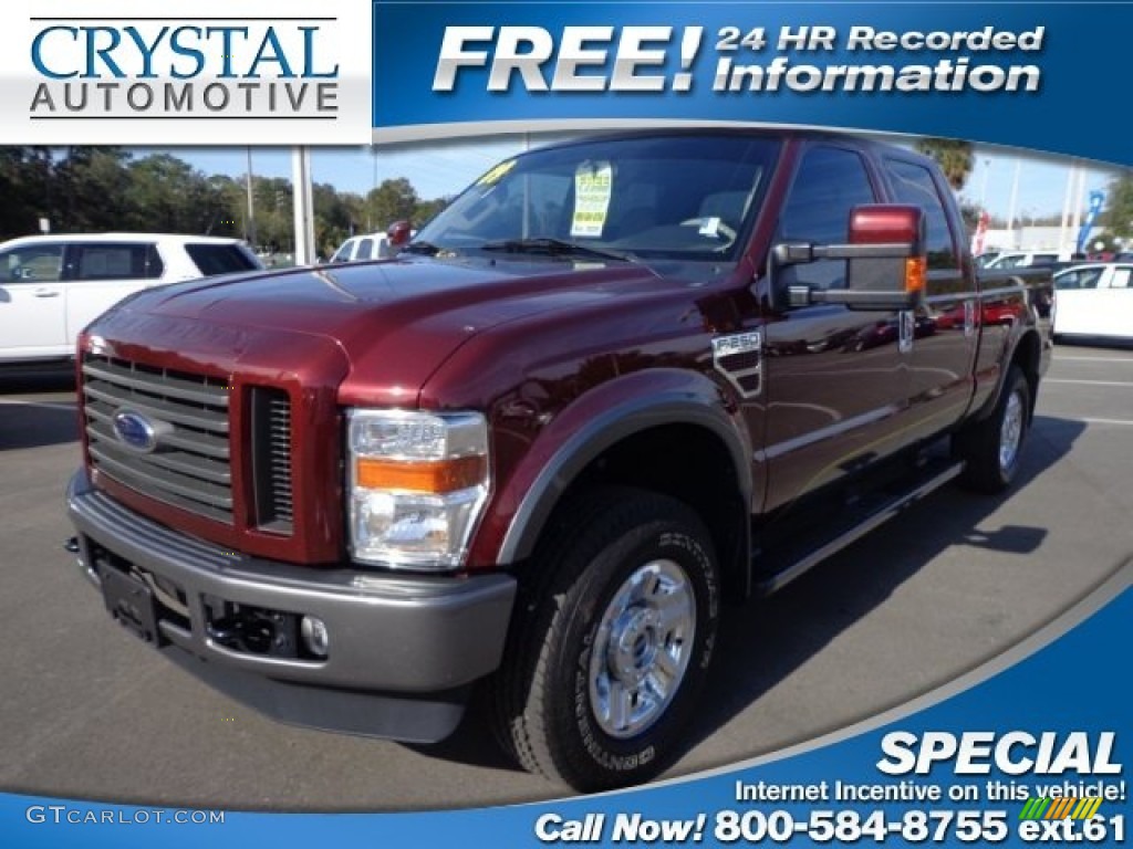 2009 F250 Super Duty Cabelas Edition Crew Cab 4x4 - Royal Red Metallic / Medium Stone/Dark Rust photo #1