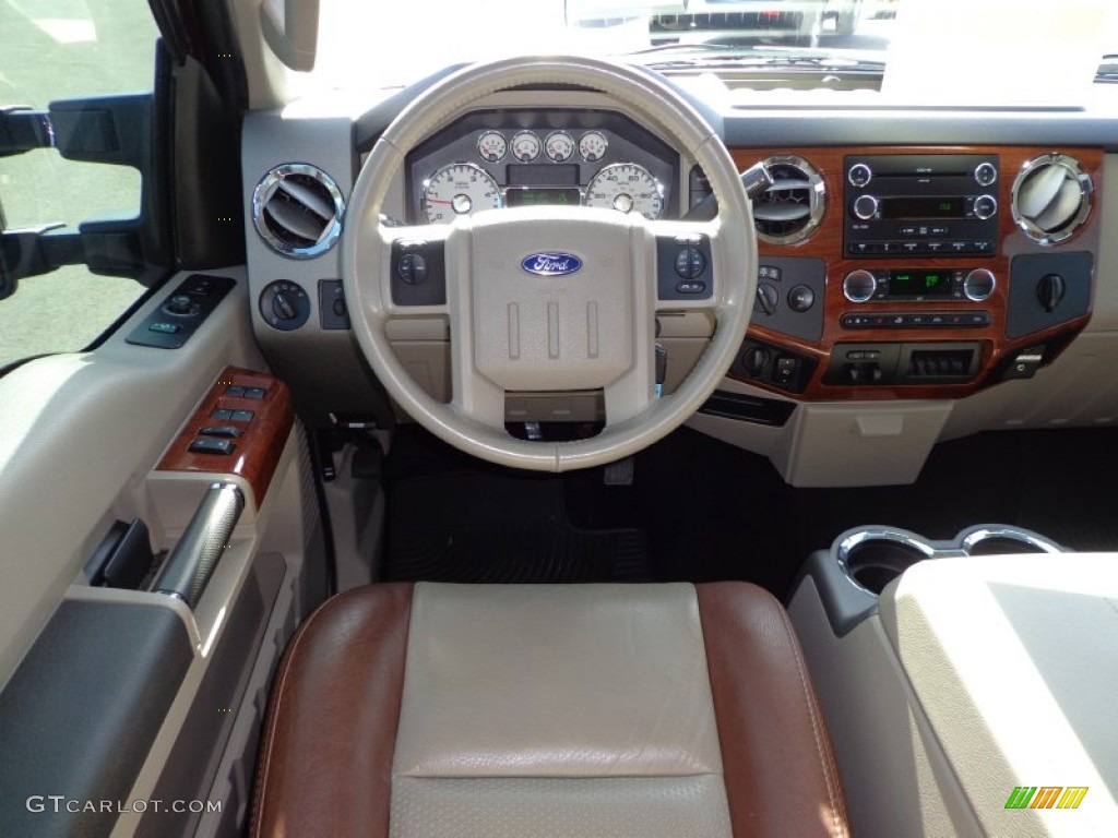 2009 Ford F250 Super Duty Cabelas Edition Crew Cab 4x4 Medium Stone/Dark Rust Dashboard Photo #75300526