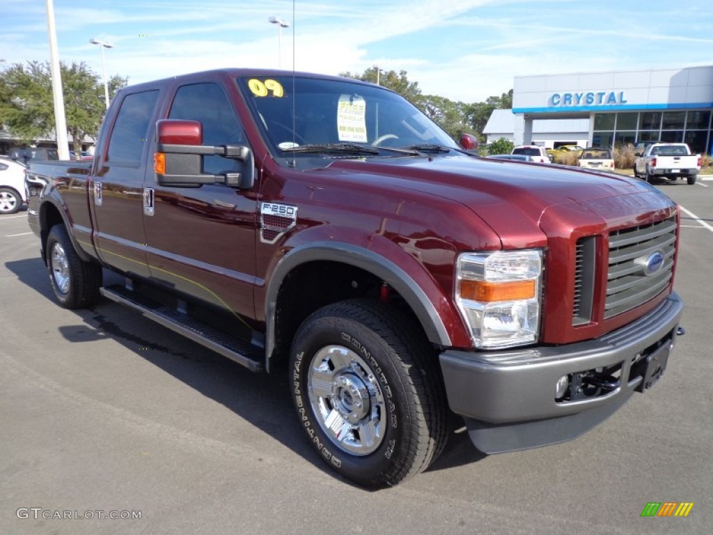 Royal Red Metallic 2009 Ford F250 Super Duty Cabelas Edition Crew Cab 4x4 Exterior Photo #75300580