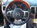 Black 2013 Jeep Grand Cherokee Overland Steering Wheel