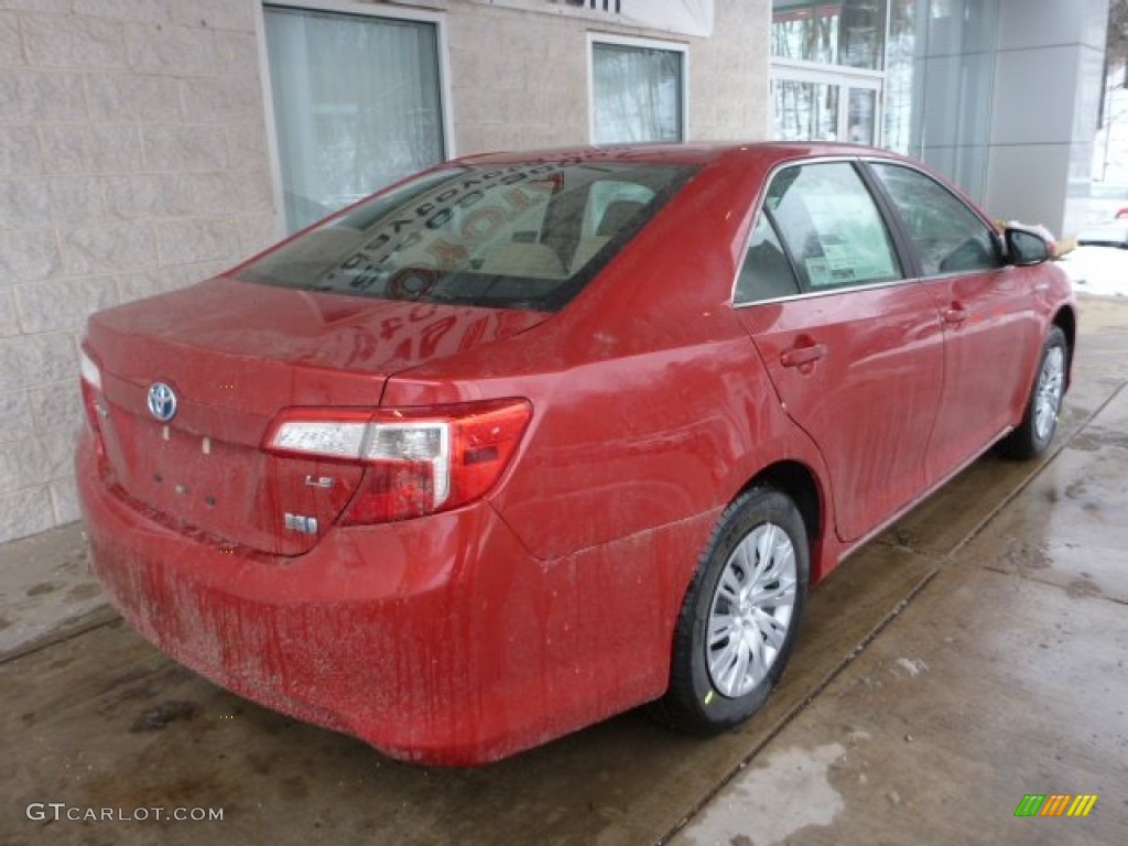 2013 Camry Hybrid LE - Barcelona Red Metallic / Ivory photo #2