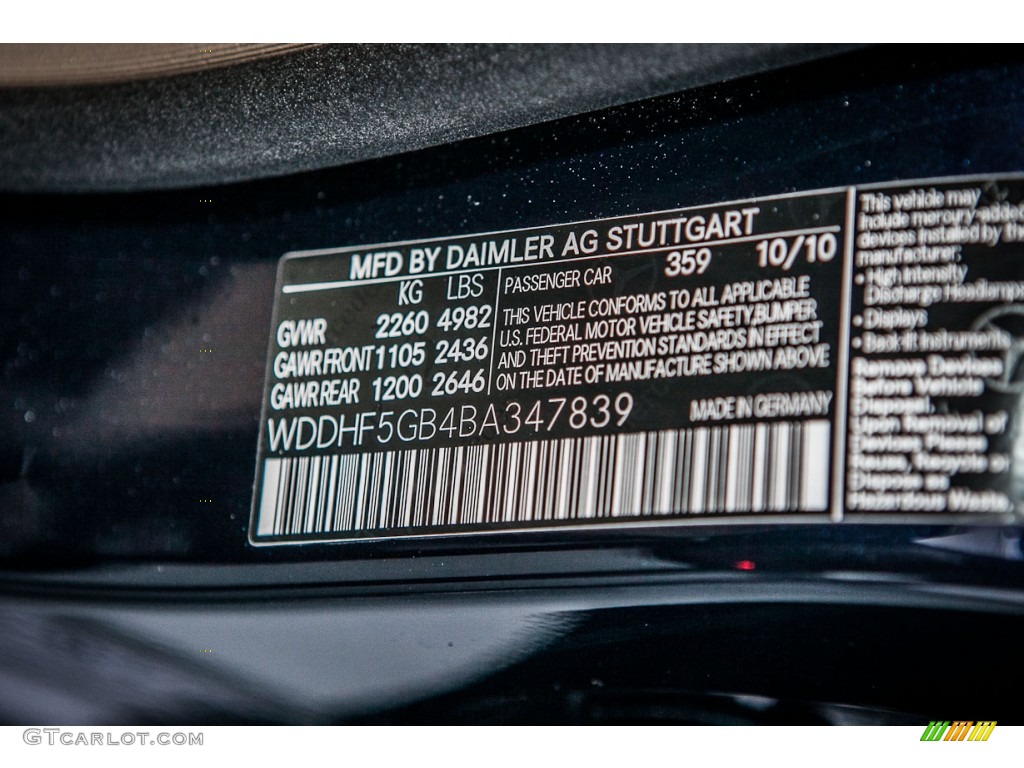 2011 E Color Code 359 for Capri Blue Metallic Photo #75310992