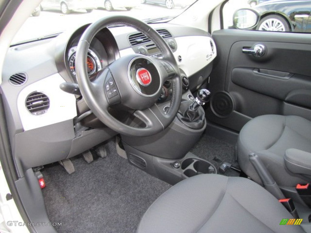 Tessuto Grigio/Nero (Grey/Black) Interior 2012 Fiat 500 c cabrio Pop Photo #75311607