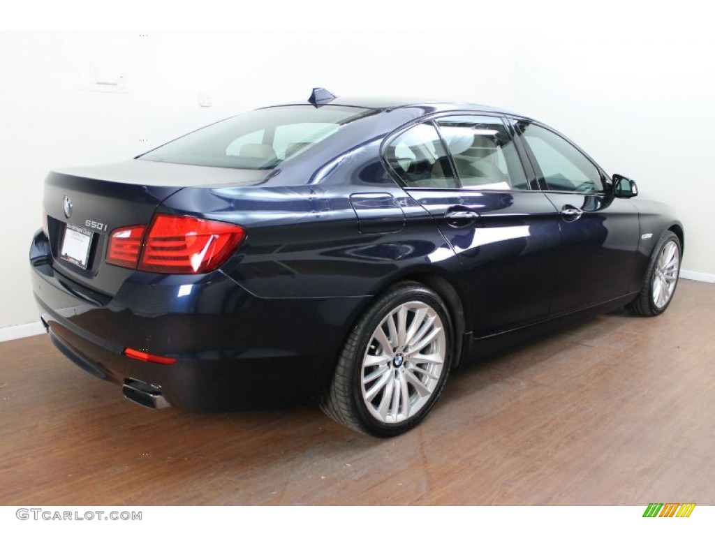 2011 5 Series 550i Sedan - Imperial Blue Metallic / Oyster/Black photo #4