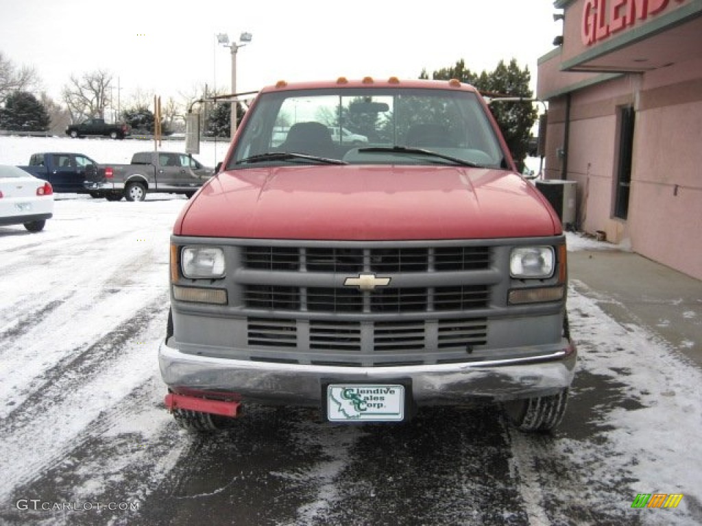 1995 C/K 3500 C3500 Cheyenne Regular Cab Dually - Victory Red / Gray photo #11