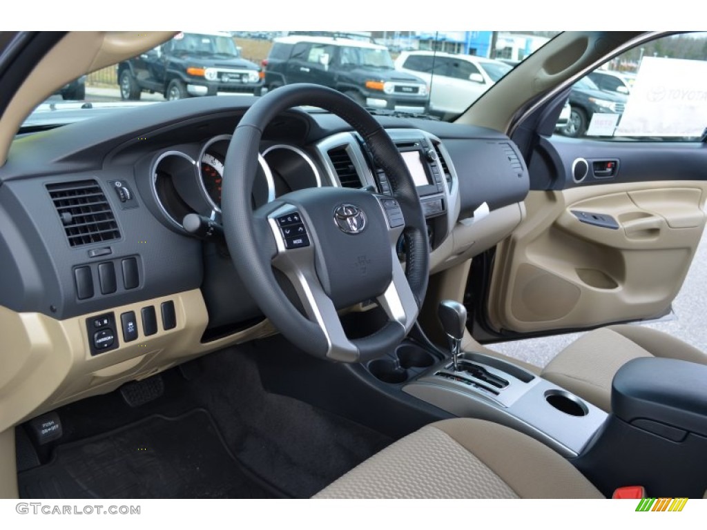 Sand Beige Interior 2013 Toyota Tacoma Double Cab Photo #75315339