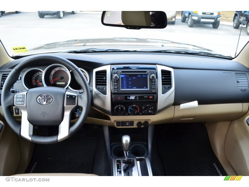 2013 Toyota Tacoma Double Cab Sand Beige Dashboard Photo #75315474
