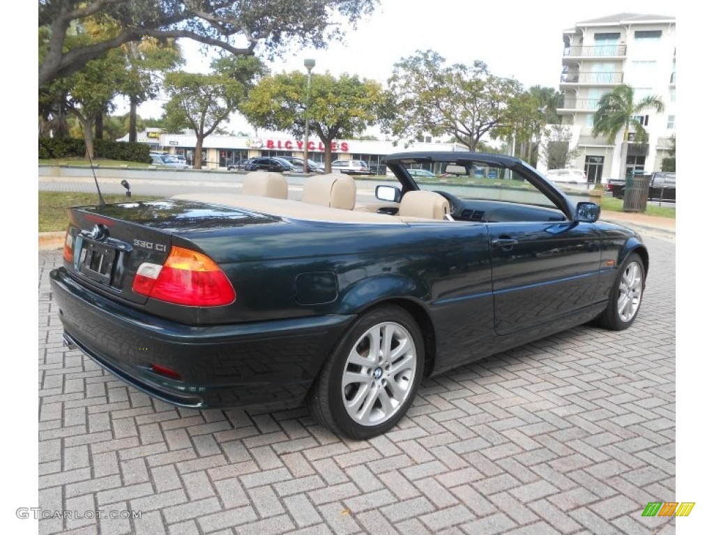 2003 3 Series 330i Convertible - Oxford Green Metallic / Sand photo #20