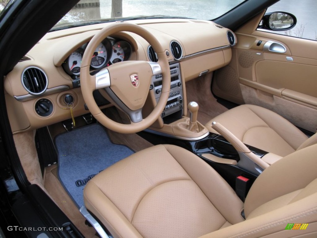 Sand Beige Interior 2007 Porsche Boxster S Photo #75316566