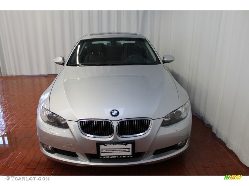 2009 3 Series 328xi Coupe - Titanium Silver Metallic / Black photo #2