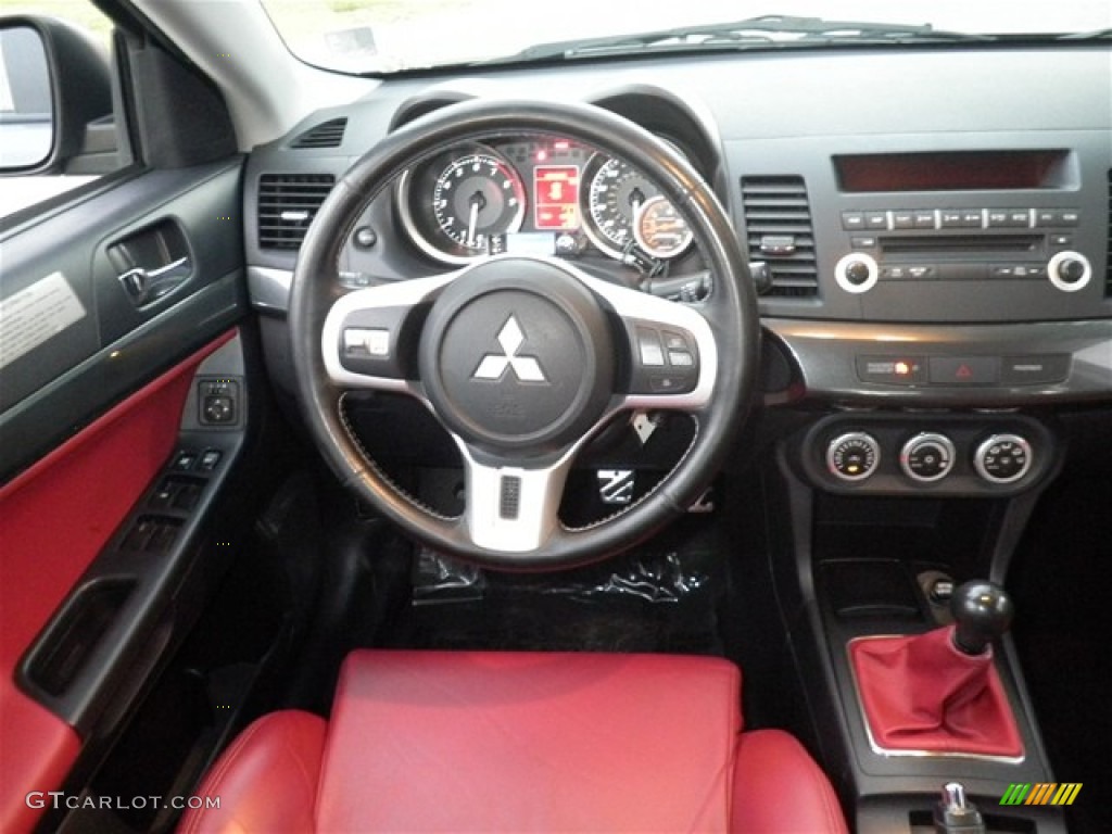 2008 Mitsubishi Lancer Evolution GSR Black Dashboard Photo #75317862