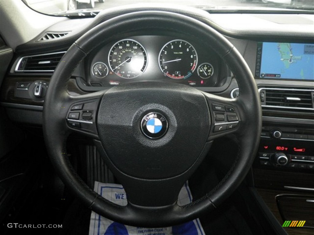 2011 BMW 7 Series 750Li Sedan Black Steering Wheel Photo #75318532