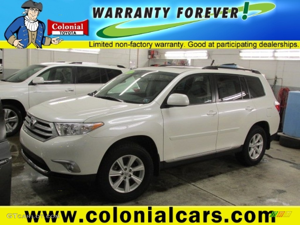 2011 Highlander SE 4WD - Blizzard White Pearl / Ash photo #1