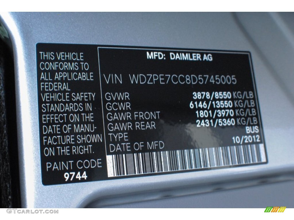 Mercedes sprinter silver paint code #4