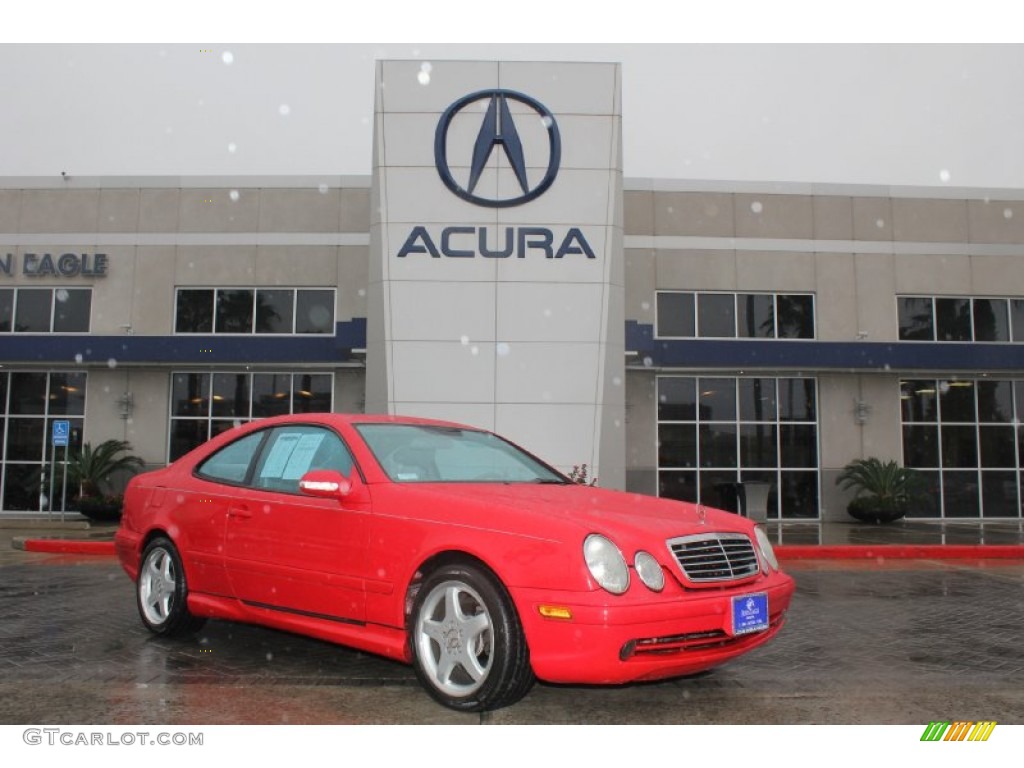 2002 CLK 430 Coupe - Magma Red / designo Light Brown photo #1