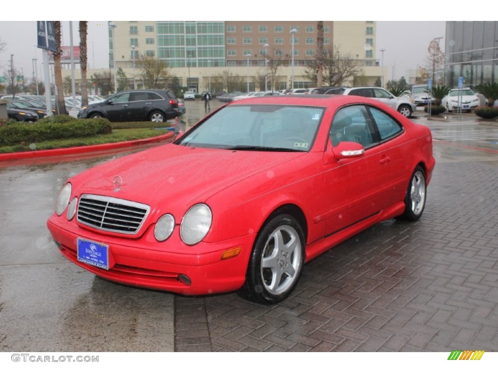 2002 CLK 430 Coupe - Magma Red / designo Light Brown photo #2