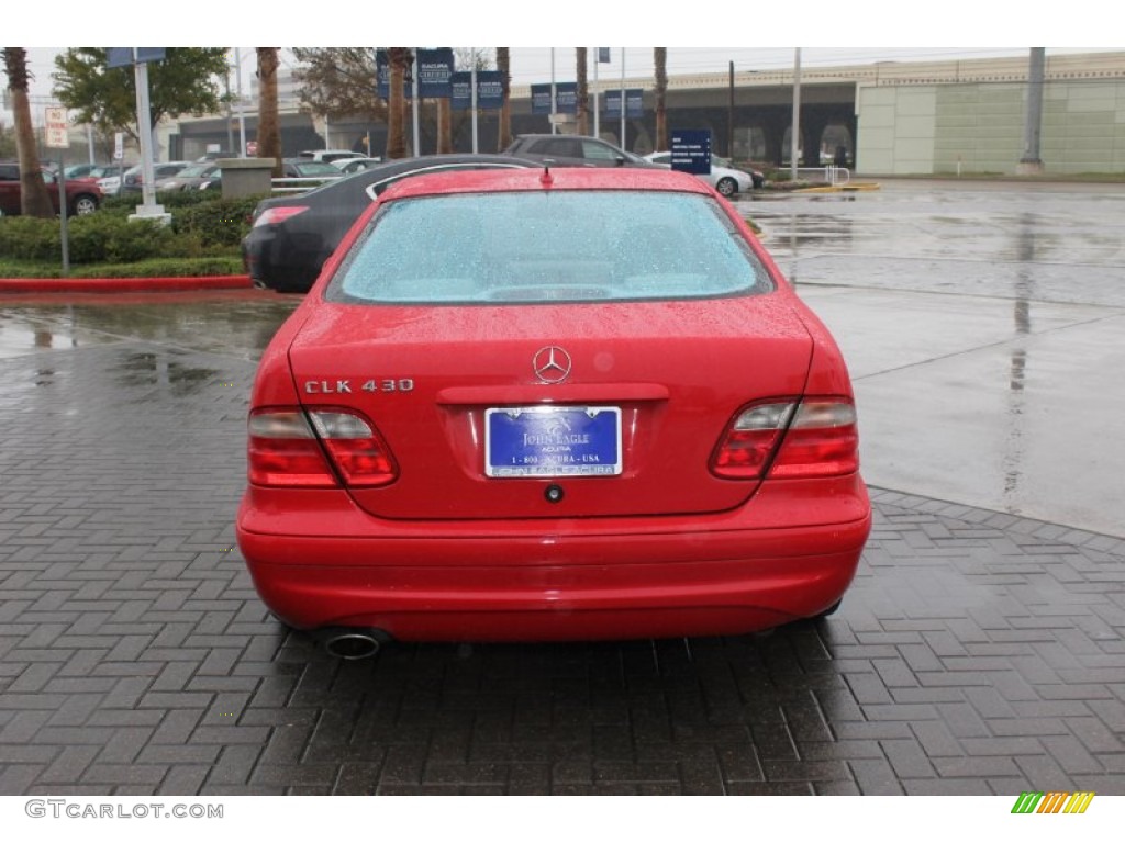 2002 CLK 430 Coupe - Magma Red / designo Light Brown photo #4