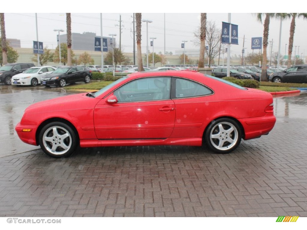 2002 CLK 430 Coupe - Magma Red / designo Light Brown photo #5