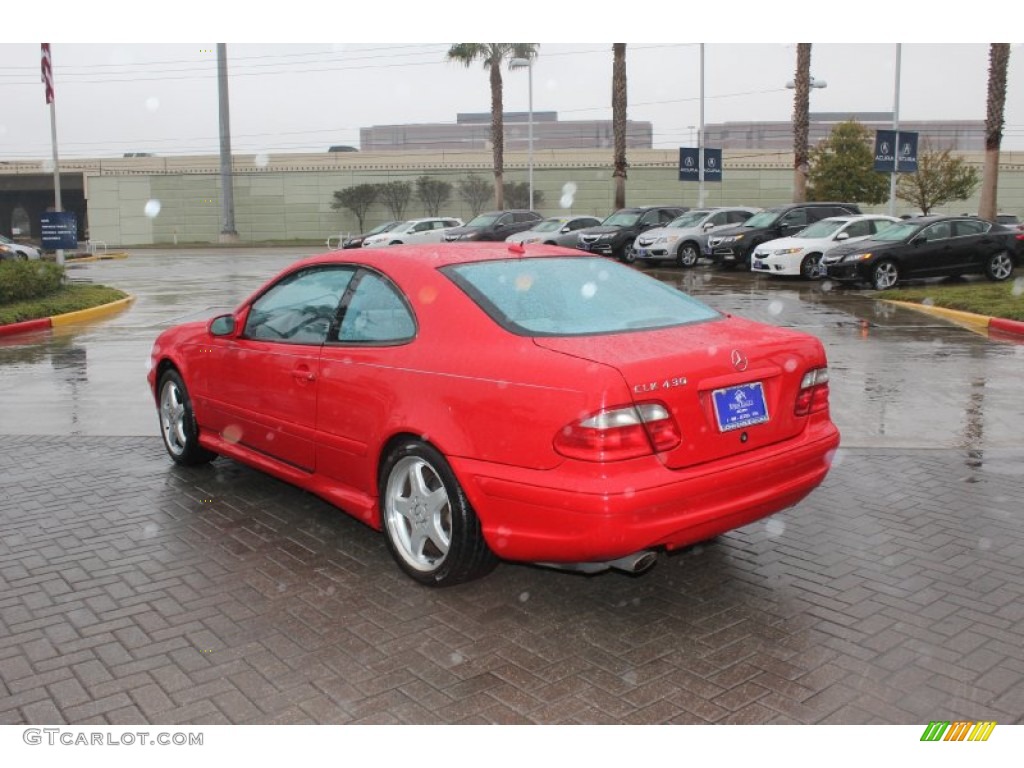 2002 CLK 430 Coupe - Magma Red / designo Light Brown photo #7