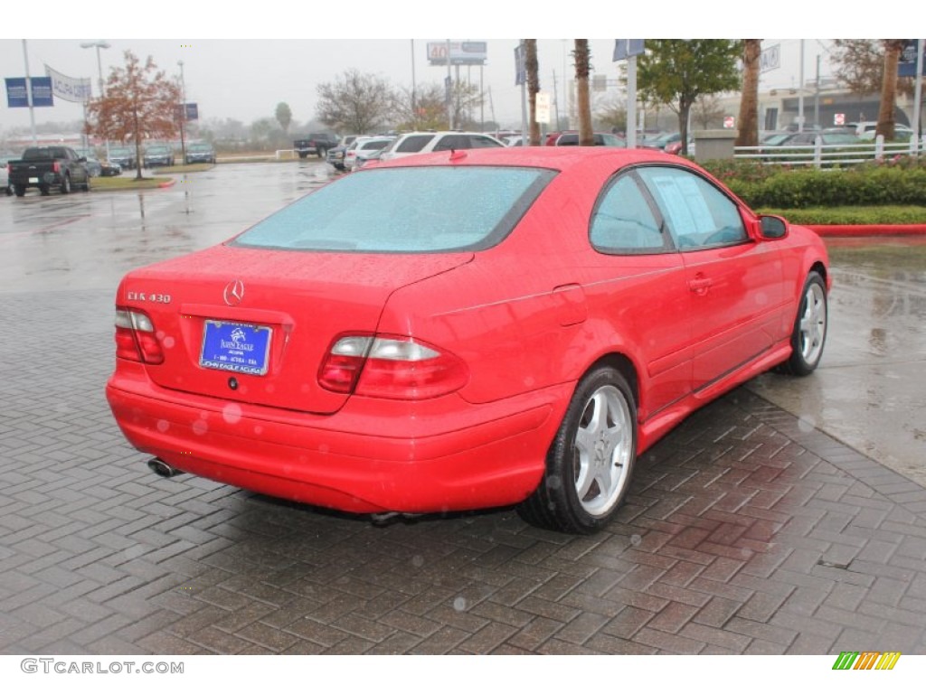 2002 CLK 430 Coupe - Magma Red / designo Light Brown photo #8