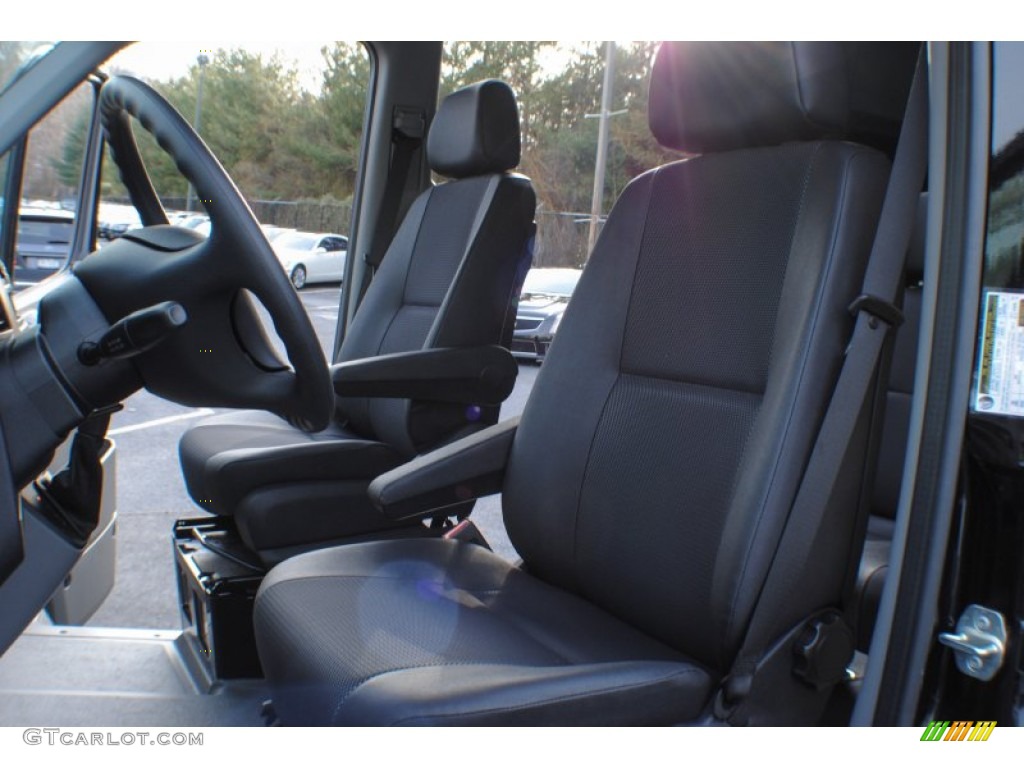 Black Leatherette Interior 2013 Mercedes-Benz Sprinter 2500 High Roof Passenger Van Photo #75322071