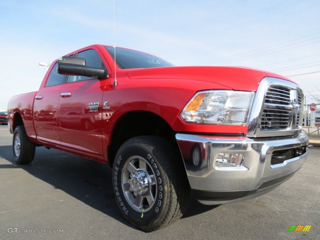 2012 Ram 2500 HD SLT Crew Cab 4x4 - Flame Red / Dark Slate/Medium Graystone photo #4